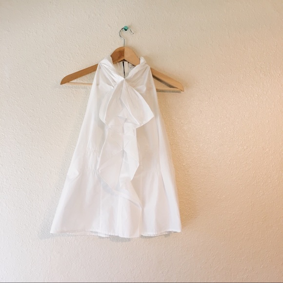 Vince Tops - Vince White Ruffle Tank Top high neck small 6